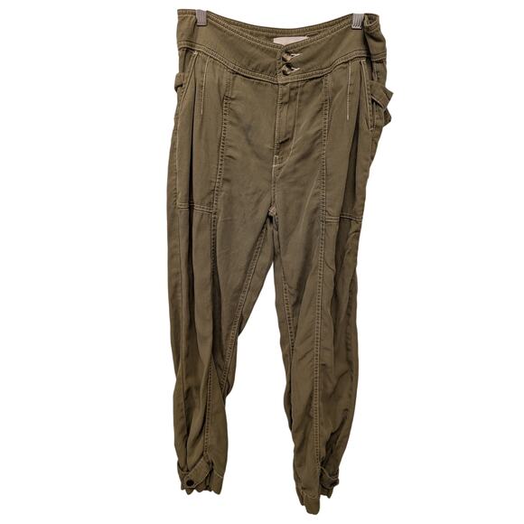 Anthropologie Pants - Anthropologie Jackson Utility Tapered Pant Olive Green Gorpcore Streetwear Linen